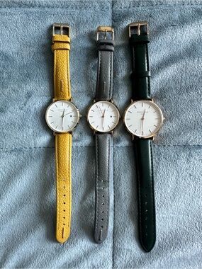 Lot of Rosefield watches with leather straps